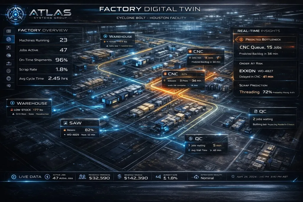 Factory Digital Twin dashboard